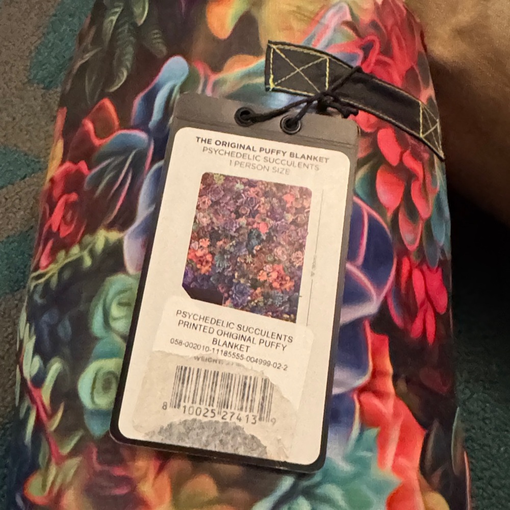 Rumpl Original Puffy Blanket - Multicolor Floral - Picture 2 of 6